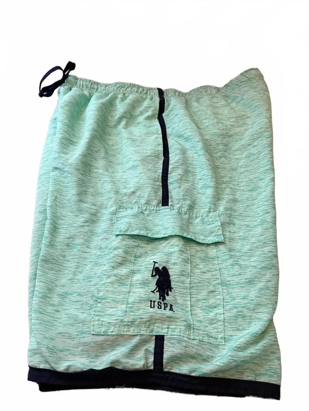 George Men's E-Board Swim Trunks Size XL 40-42 Blue Teal Striped Board Shorts